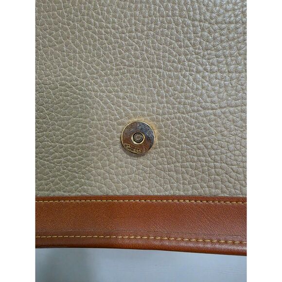 Vintage Dooney & Bourke AWL Pebbled Leather Crossbody (Tan/Brown) - Picture 12 of 16